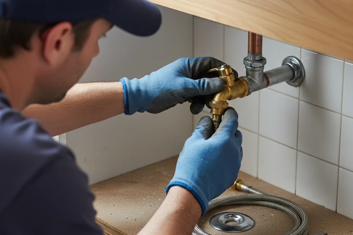 Shutoff valve and fitting work during Emergency Plumbing in Connelly Springs
